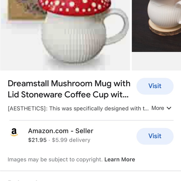 WORLD MARKET MUSHROOM MUG w/LID - Picture 12 of 12